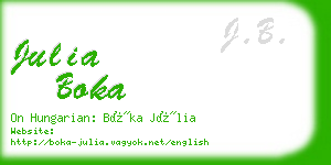 julia boka business card