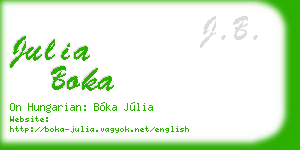 julia boka business card
